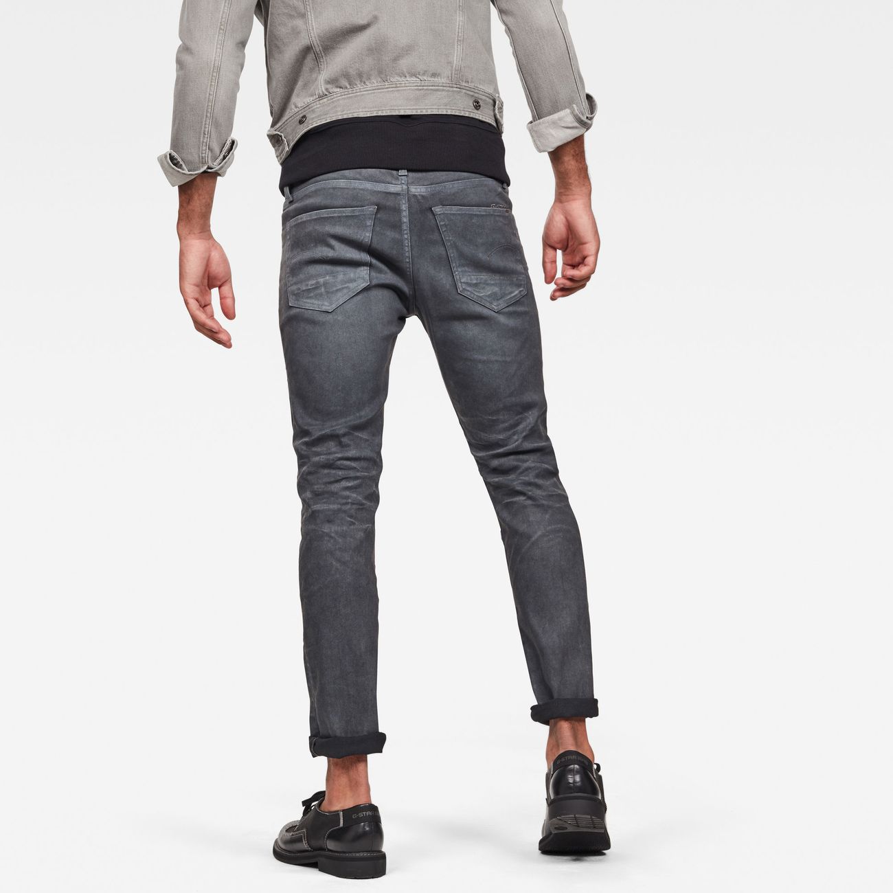 G-Star Raw Denim - 3301 Slim Loomer Grey Stretch Denim Herren Jeans
